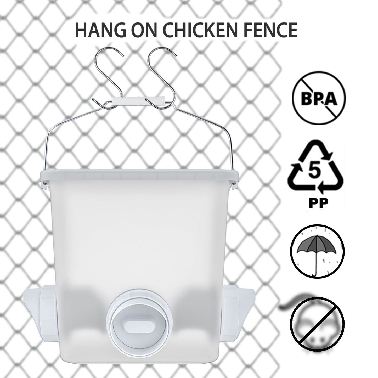 Automatic Chicken Feeder and Waterer Set